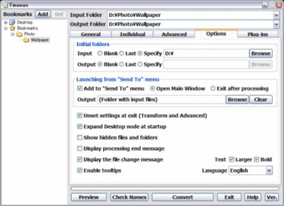 Screenshot of the application Tinuous Portable - #3