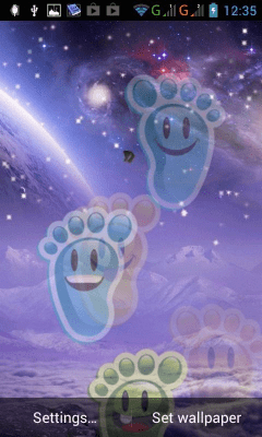 Screenshot of the application Foot prints - #10