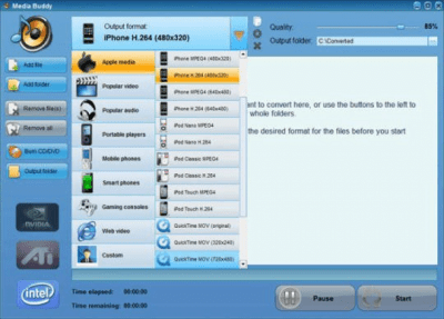 Screenshot of the application Media Buddy - #2