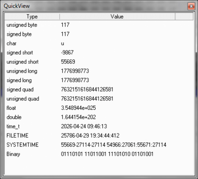 Screenshot of the application HexAssistant - #2