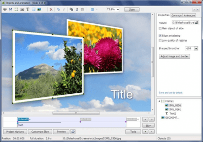 Screenshot of the application PicturesToExe Deluxe - #2