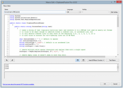 Screenshot of the application ClipboardFusion - #3