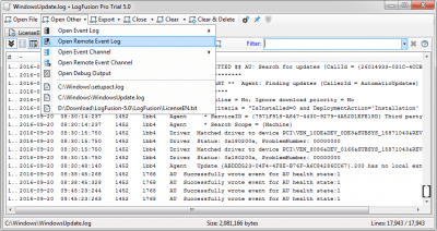 Screenshot of the application LogFusion - #2