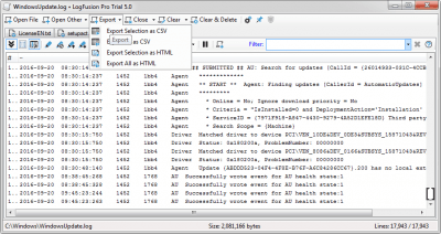 Screenshot of the application LogFusion - #3