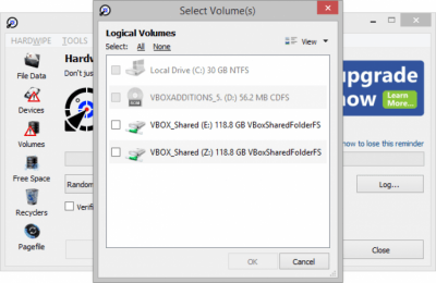 Screenshot of the application Hardwipe - #2