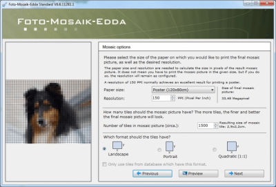Screenshot of the application Foto-Mosaik-Edda Portable - #5