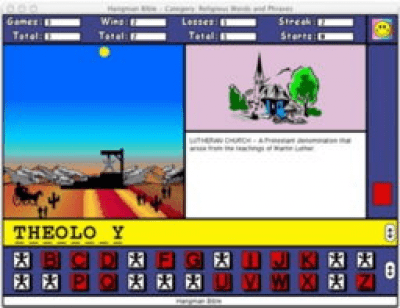 Screenshot of the application Hangman Bible - #2