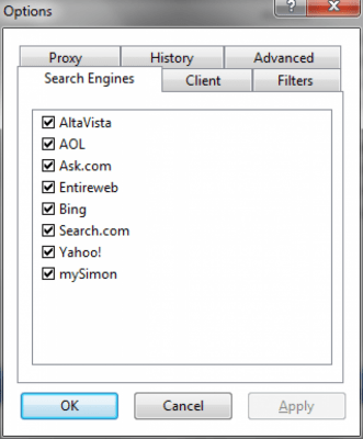 Screenshot of the application WebFerret - #2