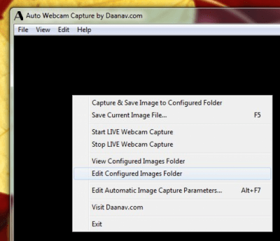 Screenshot of the application Auto Webcam Capture - #2