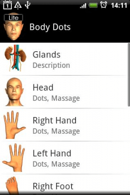 Screenshot of the application Massage Body Spots Free - #4
