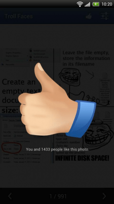 Screenshot of the application Troll Faces - #2