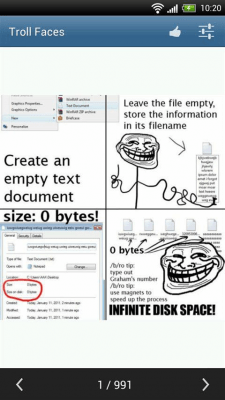 Screenshot of the application Troll Faces - #3