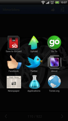 Screenshot of the application Motorcycles - #2
