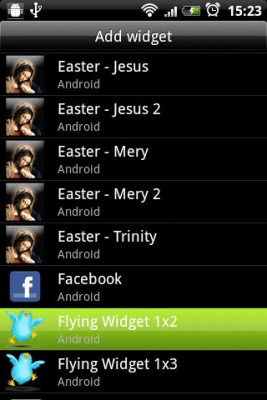Screenshot of the application Flying Widgets - #2