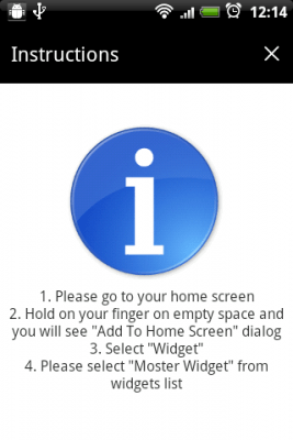 Screenshot of the application Monster Widgets - #2
