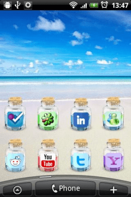 Screenshot of the application Bottle Widgets - #5