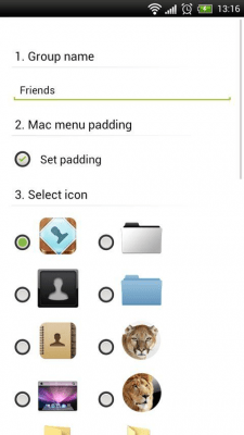 Screenshot of the application Contacts Mac Menu - #2