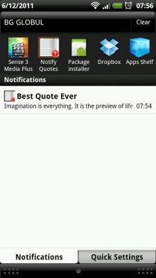 Screenshot of the application Popup Quotes - #5