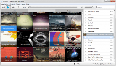 Screenshot of the application Musique - #2