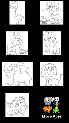 Screenshot of the application Animal Coloring Book - #2