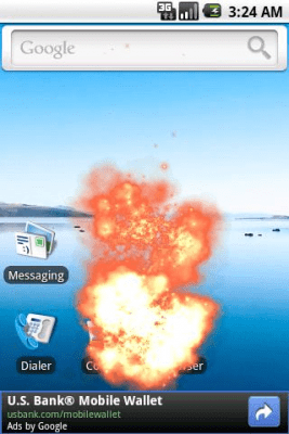 Screenshot of the application Blow Fireballs Prank - #2