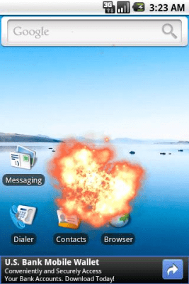 Screenshot of the application Blow Fireballs Prank - #3