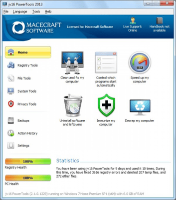 Screenshot of the application jv16 PowerTools - #2