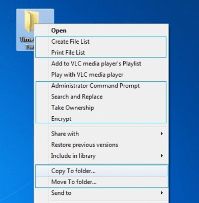 Screenshot of the application Right Click Enhancer Portable - #2