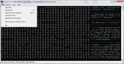 Screenshot of the application Decode - #2