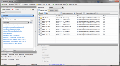 Screenshot of the application Advanced Renamer - #2
