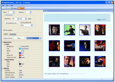 Screenshot of the application MyWebGallery - #2