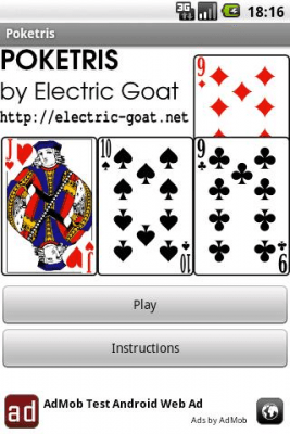 Screenshot of the application Poketris - #2