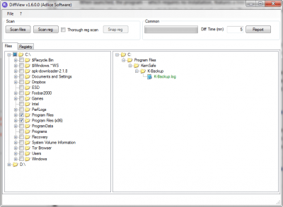 Screenshot of the application DiffView - #2