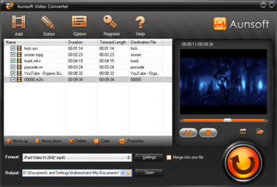 Screenshot of the application Aunsoft Video Converter - #2