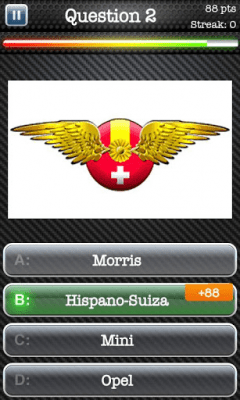 Screenshot of the application Auto Quiz - #3