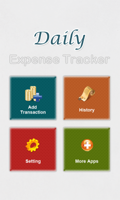 Screenshot of the application Daily Expense - #5