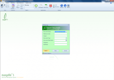 Screenshot of the application Mangofile - #3