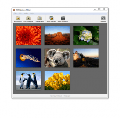 Screenshot of the application 4K Slideshow Maker - #2
