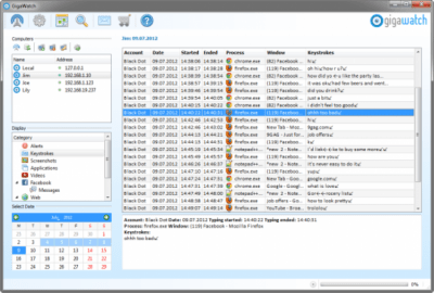 Screenshot of the application GigaWatch - #2