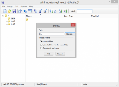 Screenshot of the application WinImage - #2