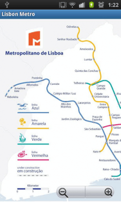Screenshot of the application Lisbon Metro MAP - #3