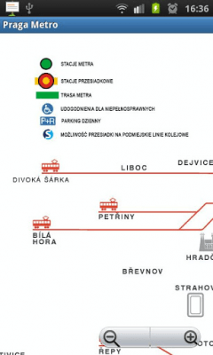 Screenshot of the application Praga Metro - #3