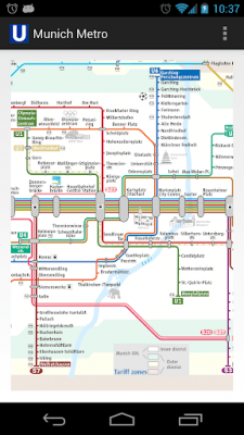 Screenshot of the application Munich Metro MAP - #3
