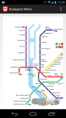 Screenshot of the application Budapest Metro MAP - #3