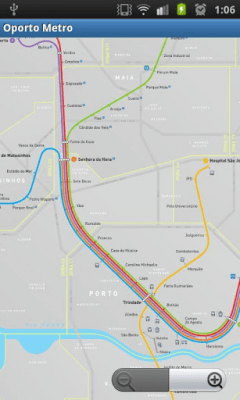 Screenshot of the application Oporto Metro - #2