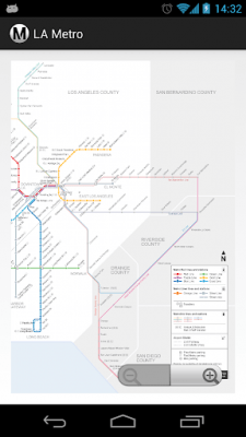Screenshot of the application Los Angeles Metro/Subway MAP - #3