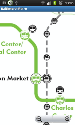 Screenshot of the application Baltimore Metro MAP - #2