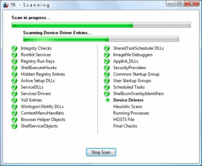 Screenshot of the application Trojan Remover - #2