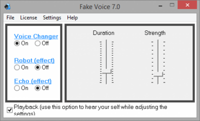 Screenshot of the application Fake Voice - #3