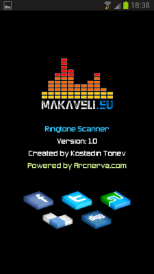 Screenshot of the application Ringtone Scanner (Setter) - #4